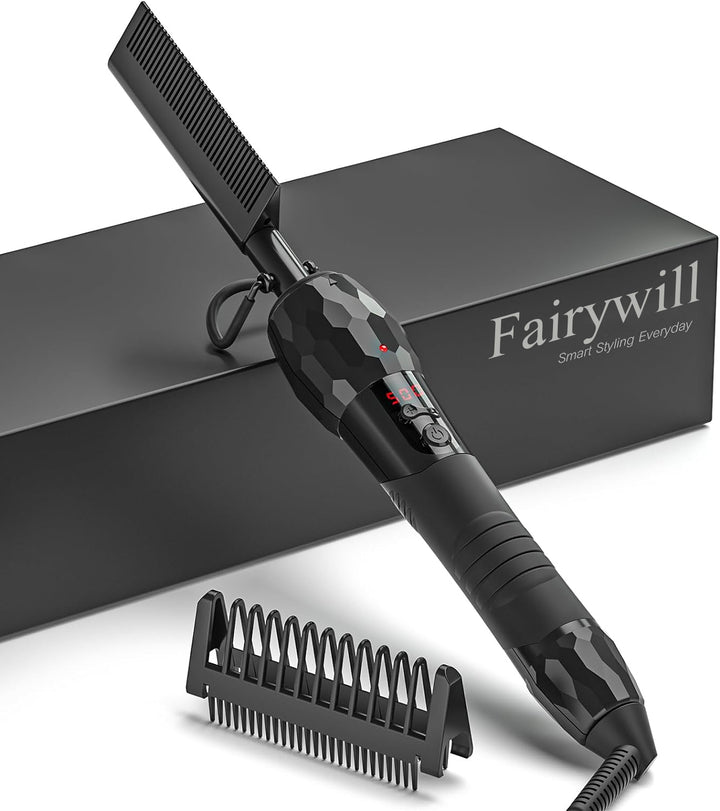 Fairywill Hot Comb Electric Hot Comb Professional High Heat Ceramic